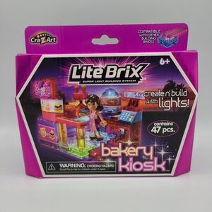Lite Brix Super Light Building System Bakery Kiosk Play Set Girls Cra-Z-Art New